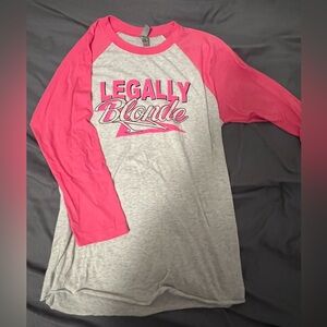 “Legally Blonde” Pink Gray Baseball Tee